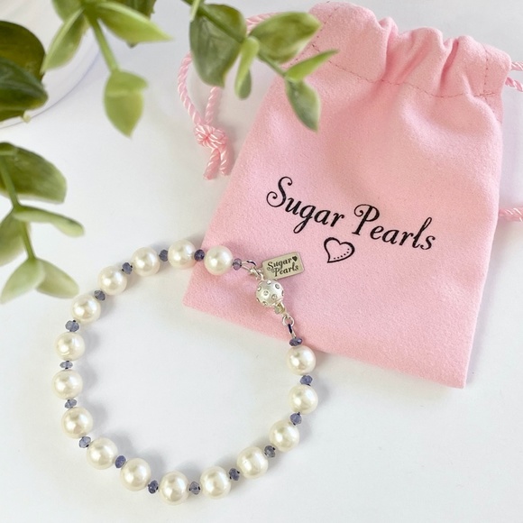 Freshwater Pearl and Iolite Bracelet - Picture 2 of 5